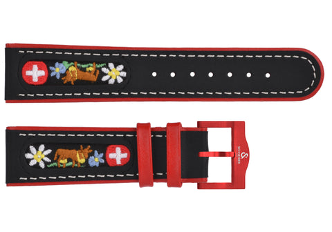 bracelet en cuir motifs suisse schneider&co